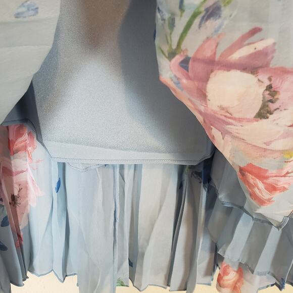 Ted Baker Harrpa Raspberry Ripple Print Pleated Skirt Ted 4 Womens 10 - Picture 5 of 11